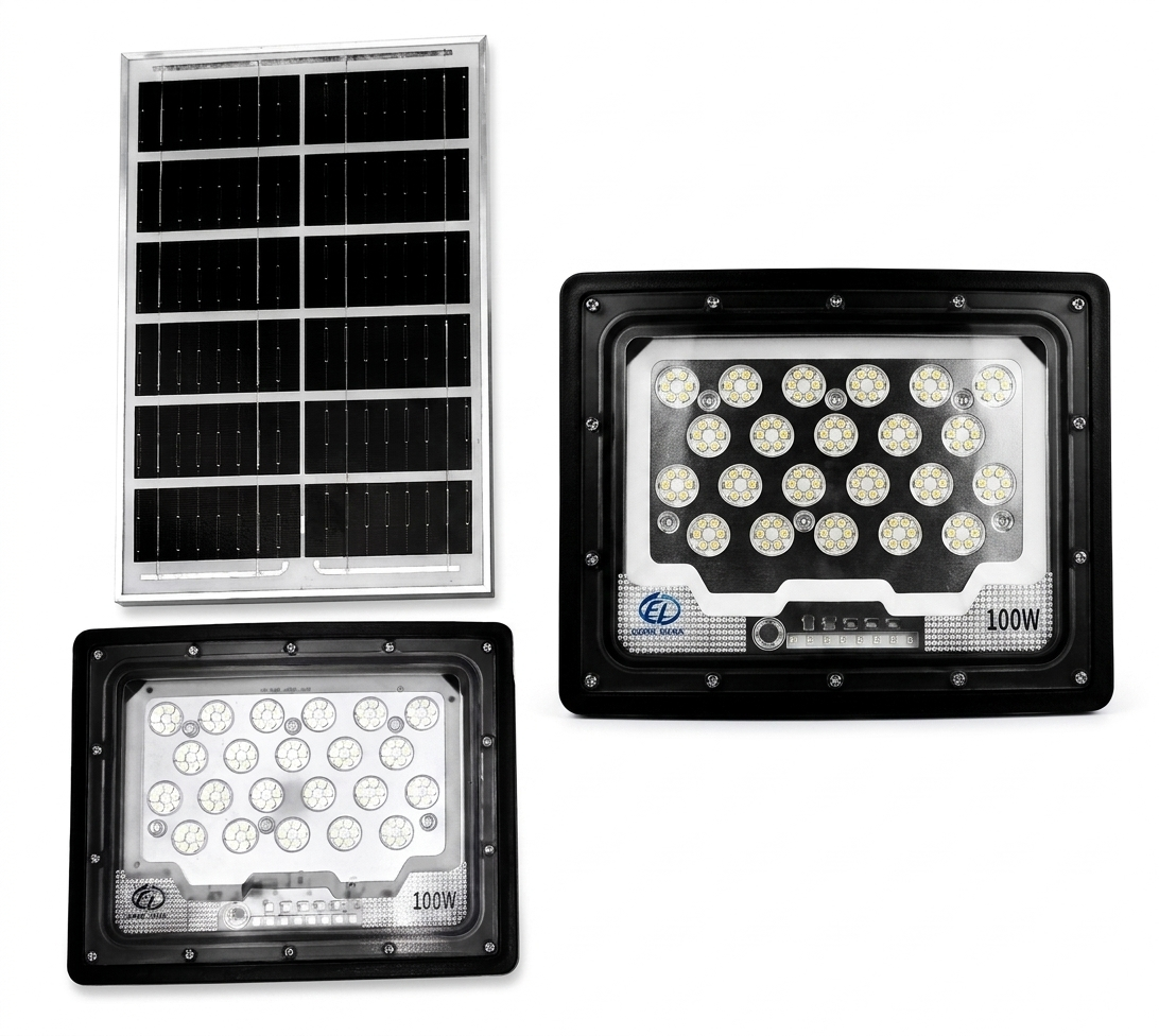 100W Curved Solar Flood Light