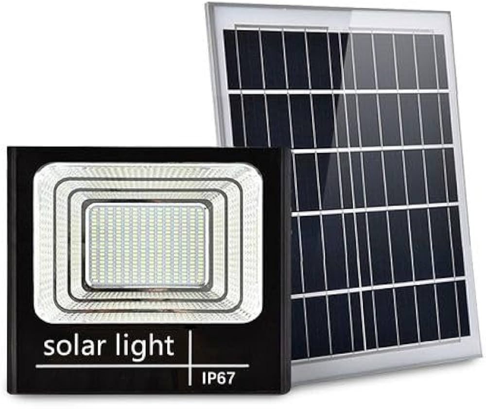 50W Solar LED Floodlight IP67 Waterproof Outdoor Light with Remote