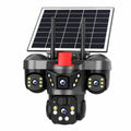 Solar Tripple-Lens WiFi Security Camera with Solar Panel