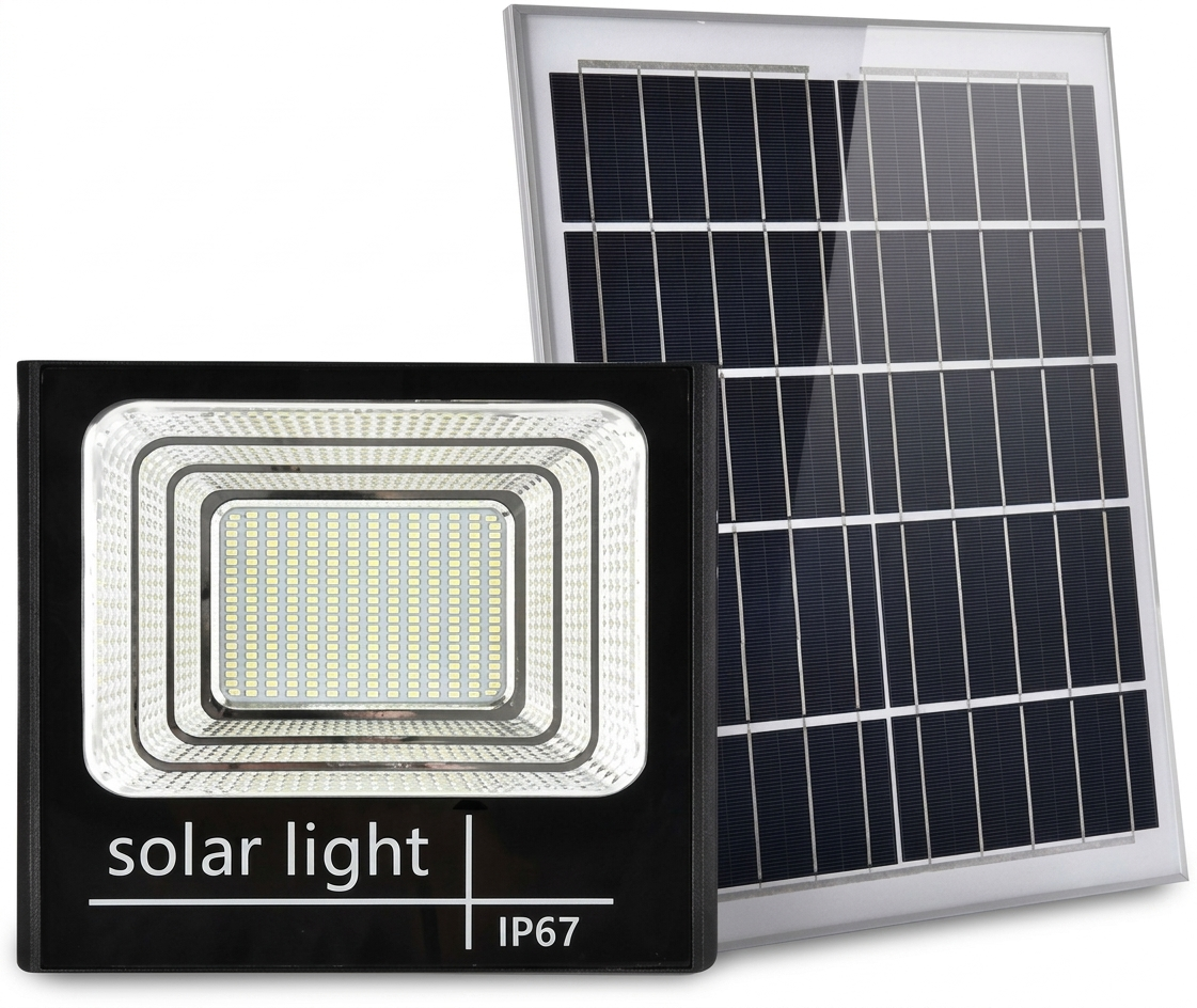 600W Solar LED Floodlight IP67 Waterproof Outdoor Light with Remote